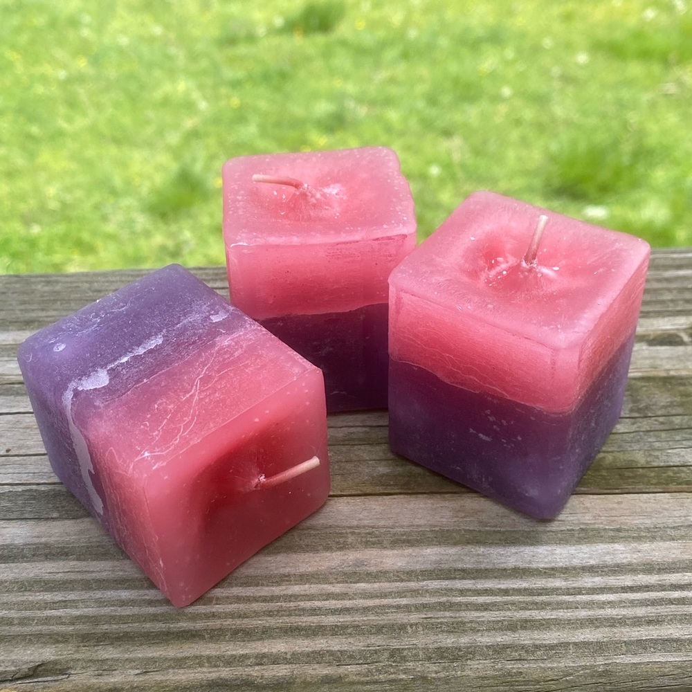 Romantic Evening Jasmine and Rose Candles Crystal Journey Candles square votives